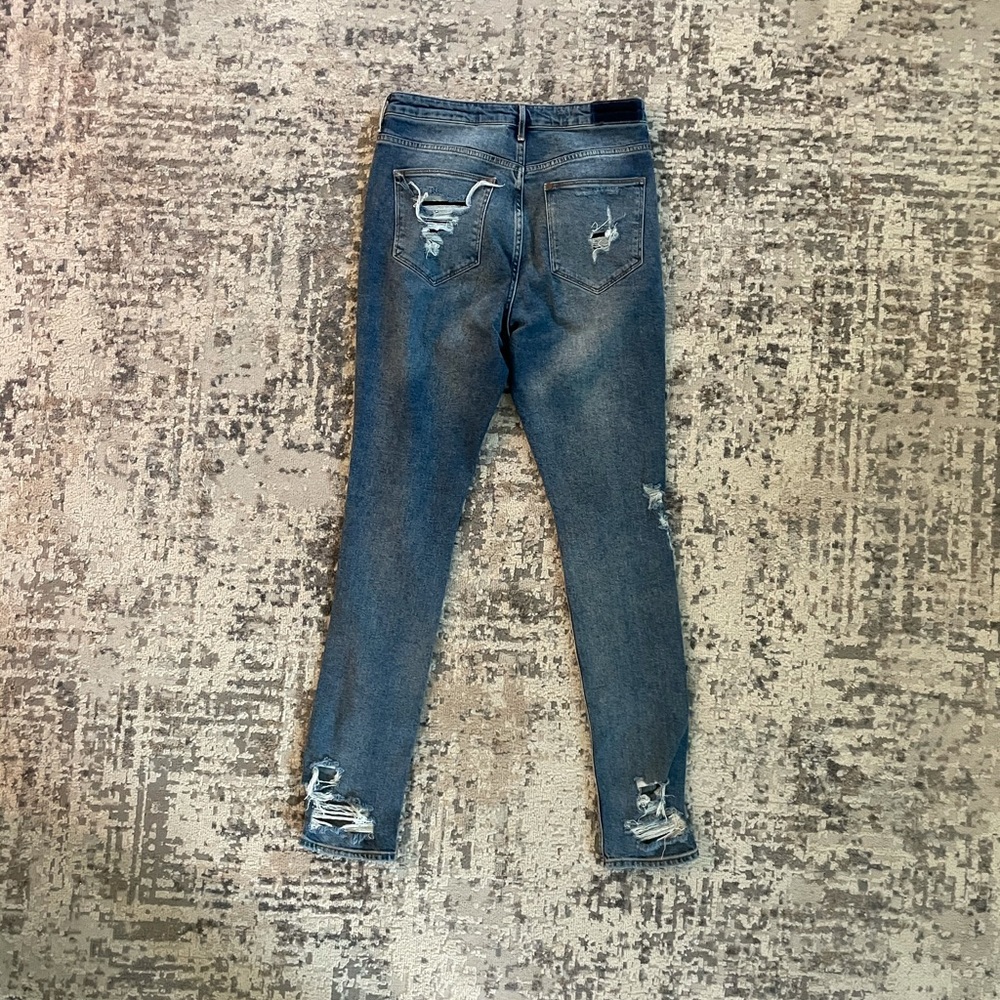 Distressed High Rise Skinny Jeans - Picture 8 of 9